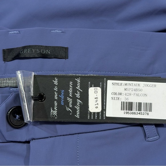 Greyson NWT Size 36 Falcon Montauk Jogger Golf Performance Pants Outdoor Stretch - Picture 3 of 8